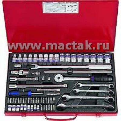 Набор торцевых головок с принадлежностями 1/2"&1/4", 68 предметов KING TONY 7568MR
