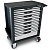 Тележка инструментальная 8 полок (серая) с ложементами GT-391515200 TOP-TUL