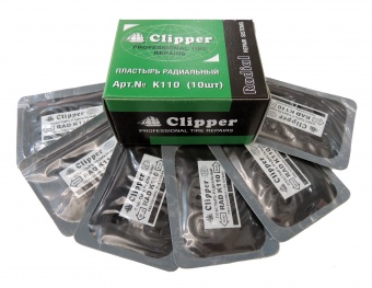 Заплаты радиальные 45*75мм (2 слоя корда) CLIPPER K108 (НАБОР 15 ШТ.)