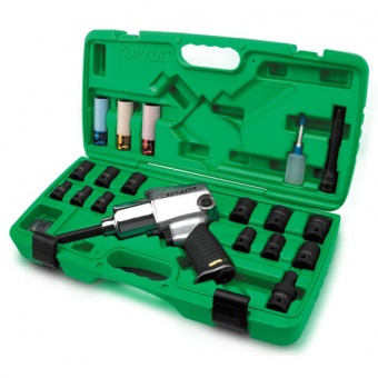 Гайковерт пневматический 1/2" 813 Н/м с наборм головок 27 пр GDAI2704 TOP-TUL