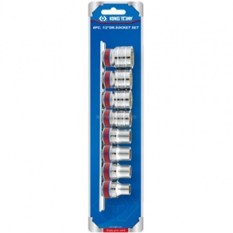 Набор торцевых головок 1/2", двенадцатигранные, 3/8"-7/8", 8 предметов KING TONY 4010SR