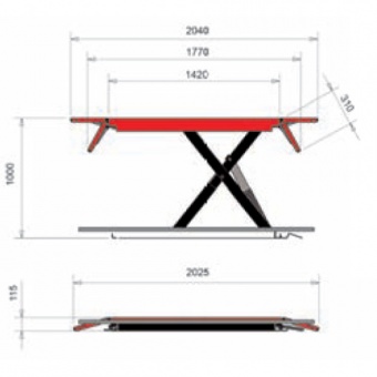Подъемник для шиномонтажа г/п 3.5 т TECO 320 SL