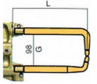 Комплект плеч с возд. охл.L=235мм,D=18мм Tecna 5023